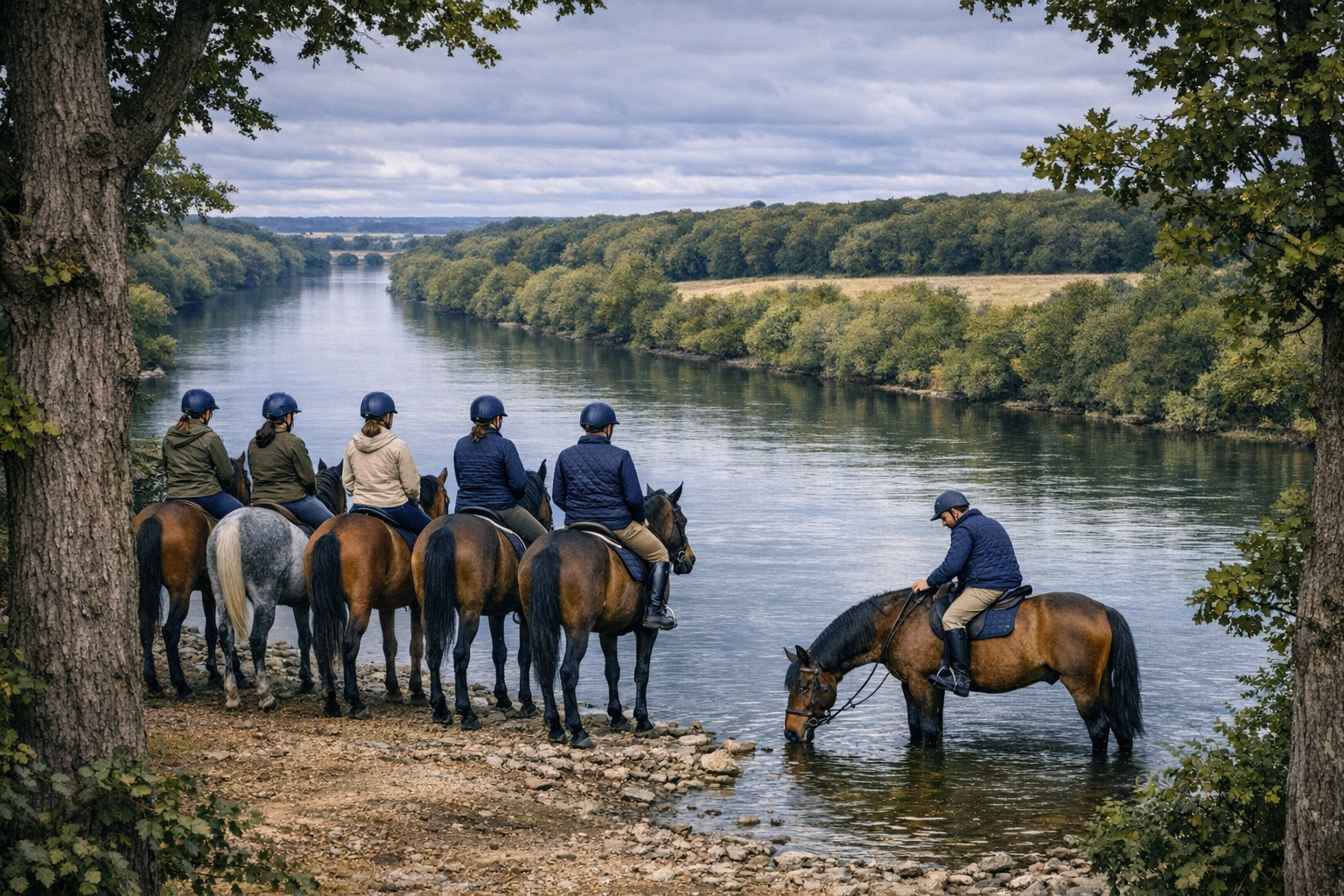 Randonnée équestre dans le bocage